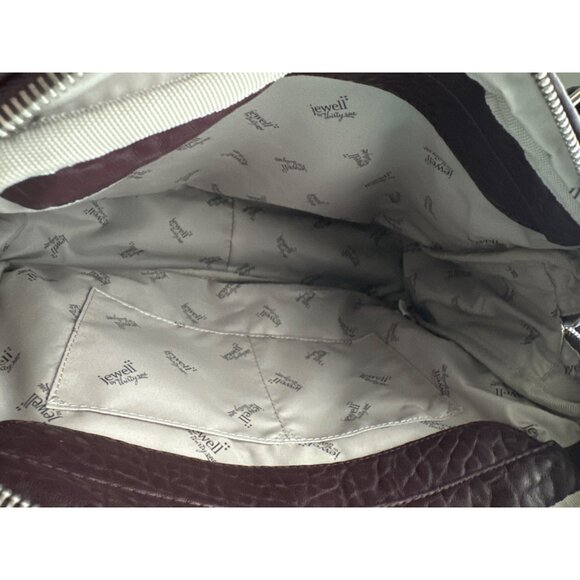 Thirty-One Purple Leather Tote Couture Street NEW Jewell & Gems Vintage 2 Way - Picture 4 of 9